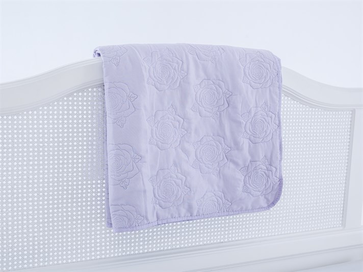 Rose  Microfibră Dimensiune dublă cu mai multe scopuri  CUVERTURĂ DE PAT MU 200x220 cm Liliac.