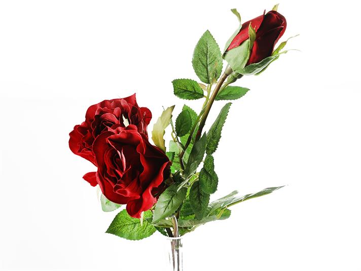 Rose Artificial Flower Claret Red