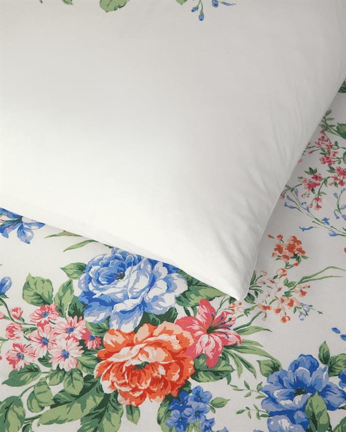 Set husa de pilota cu fata de perna, pentru o persoana, Rose Romance, bumbac, 160x220 cm/50x70 cm, bleu