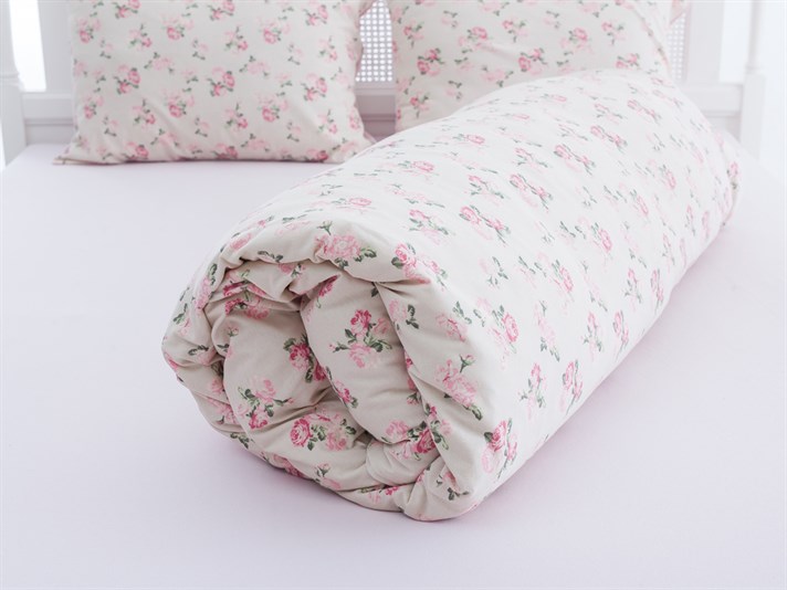 Rose romantism Penye Double Set Lenjerie De Pat 200x220 cm Roz Deschis