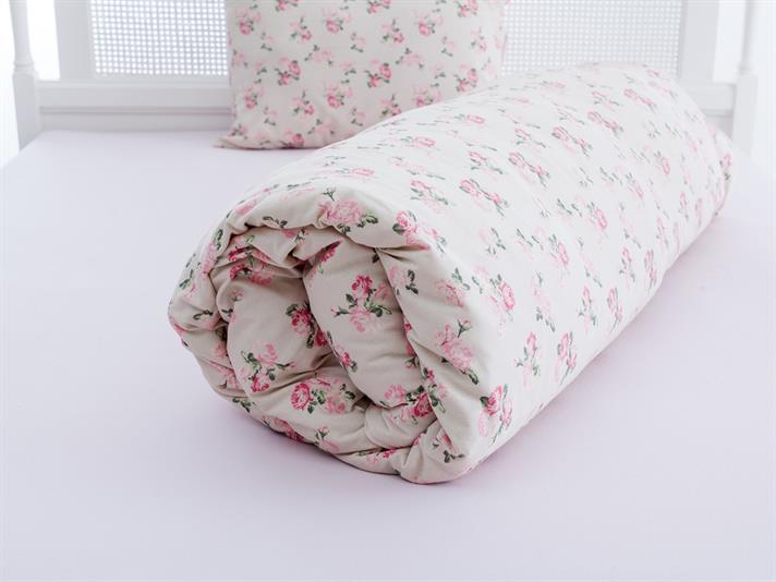 Rose romantism Penye Single Set Lenjerie De Pat 160x220 cm Roz Deschis