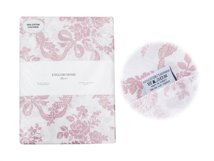 Rose Rose Bumbac Single Set Lenjerie De Pat 160x220 cm Culoarea Trandafirului Uscat.