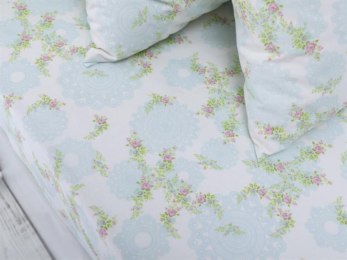 Rosela de Cu Bumbac Double Cearșaf 240x260 cm Roz
