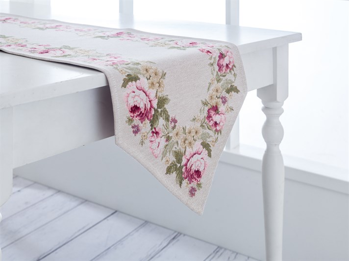 Roselle Goblen Față de Masă Decorativă Bej Deschis