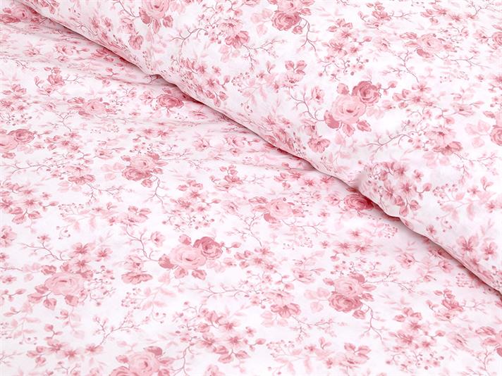Rosery Cu Bumbac Single Lenjerie De Pat 160x220 cm Culoarea Trandafirului Uscat.