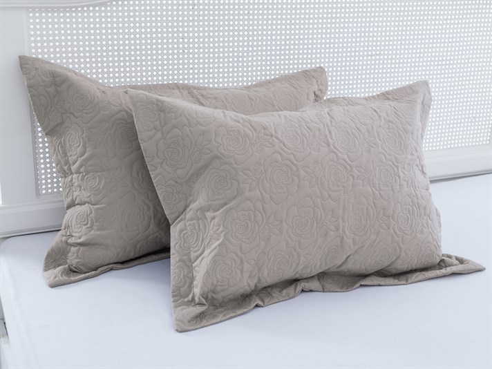 Rosery  Microfibră Persoană dublă  SET CUVERTURĂ DE PAT 230x260 cm Culoare de piatră