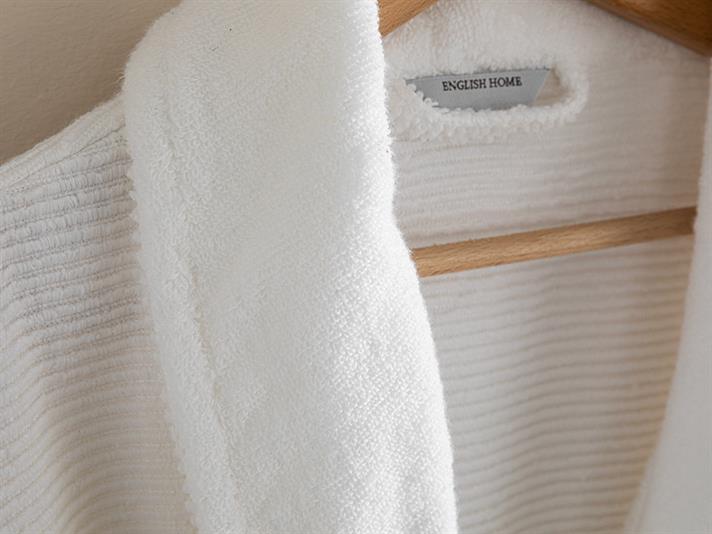 Halat de baie, Rosita, bumbac, L-XL, alb