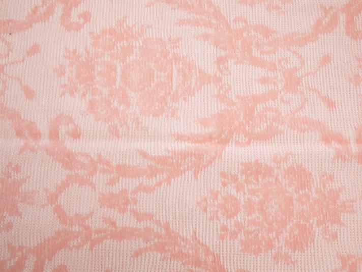 Rosy Damask  Waffle Double Person  PĂTURĂ 200x220 cm Pink