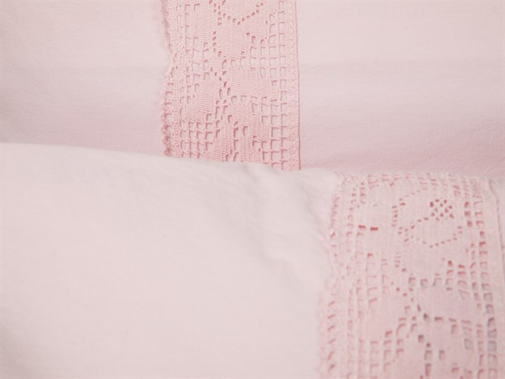 Rosy Lace Cu Kopanaki Cu Kopanaki Față De Pernă 50x70 cm Roz