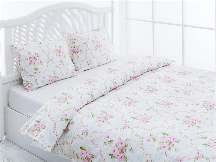 Rosy Love Cu Bumbac Double Lenjerie De Pat 200x220 cm Roz