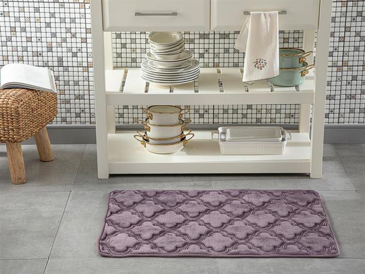 Roxbury Emboss Bază Anti-Alunecare Covoraș Bucătărie 60x90 cm mov