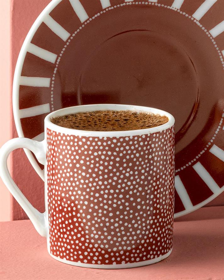 Royal Blend Set De Cești De Cafea 4 Bucăți Pentru 2 Persoane, Porțelan, 80 Ml, Crem Deschis