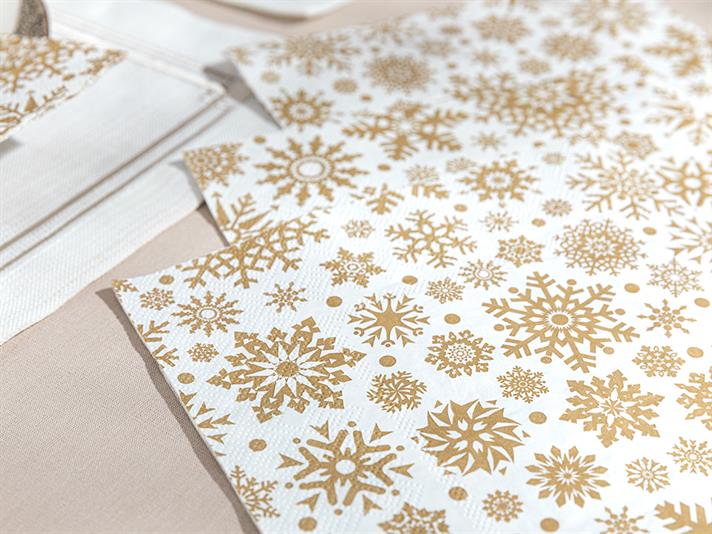 Royal Stars Paper 20 Set Tissue Napkin 33x33 cm Gold