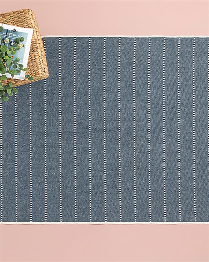 Royal Stripes Covor, Țesut, 120*180 Cm, Bej - İndigo