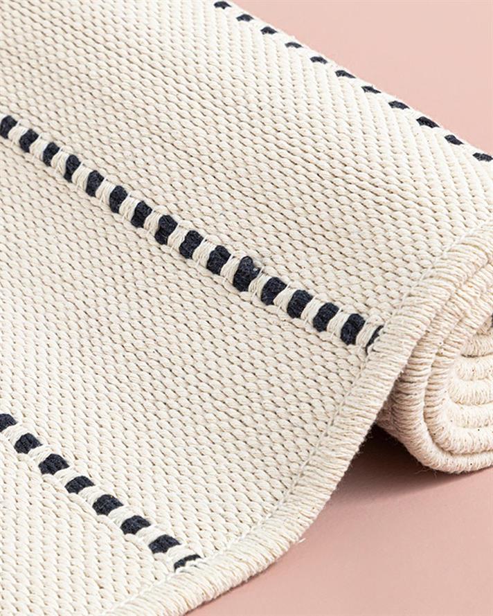 Royal Stripes Covor, Țesut, 120*180 Cm, Bej - İndigo