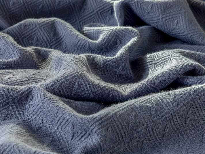 Royal Trellis Jacquard În Relief Single Set Cuverturi Pat 160x240 cm Bleumarin