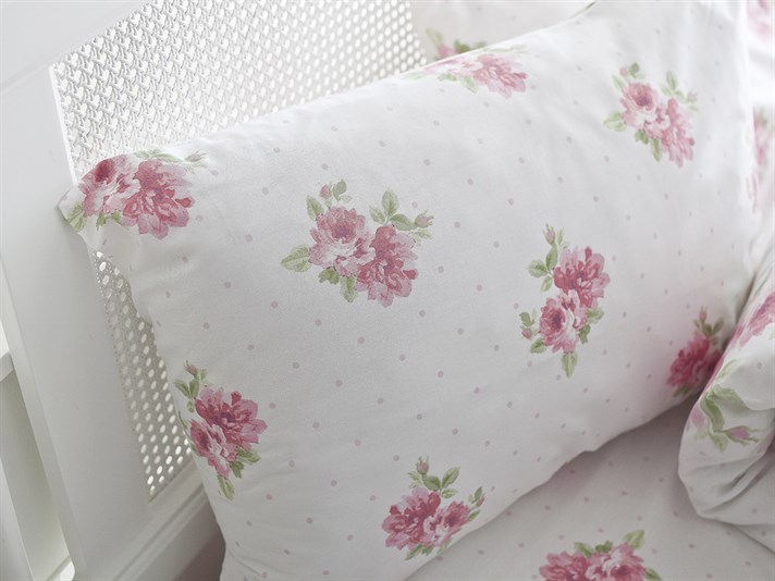 Roza Cu Bumbac Cu 2 Piese Față De Pernă 50x70 cm Roz