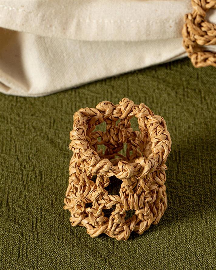 Rosemary Paper Rope 2 Set Napkin Ring 6 cm Natural
