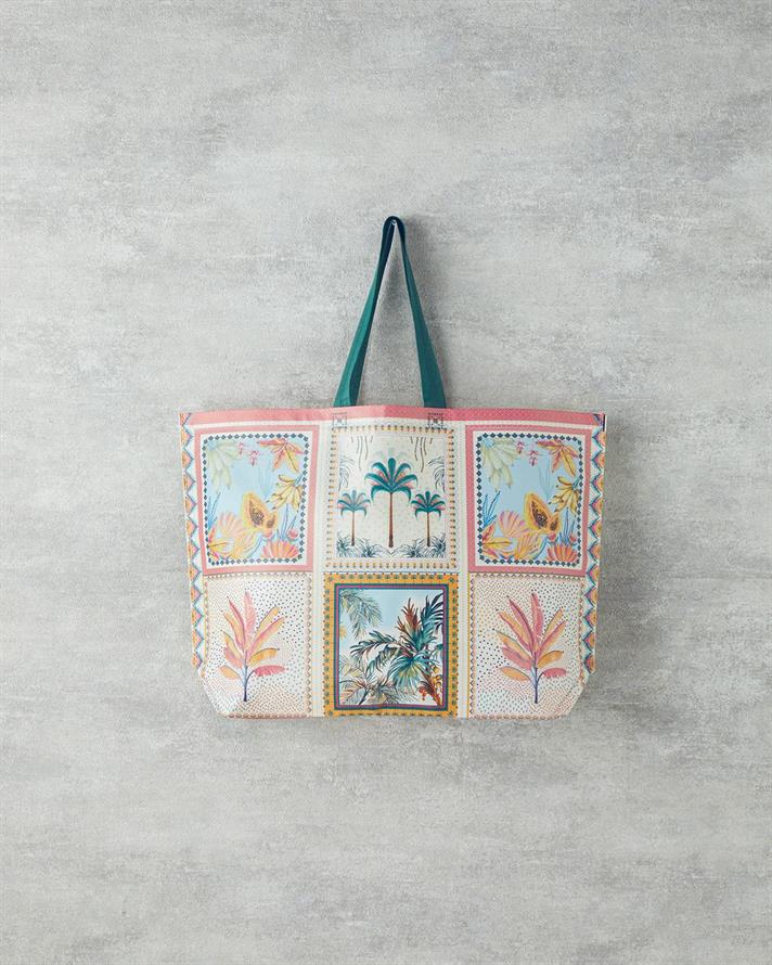 Sacosa de cumparaturi, Lavien, polietilena, 54,5x38 cm, multicolor