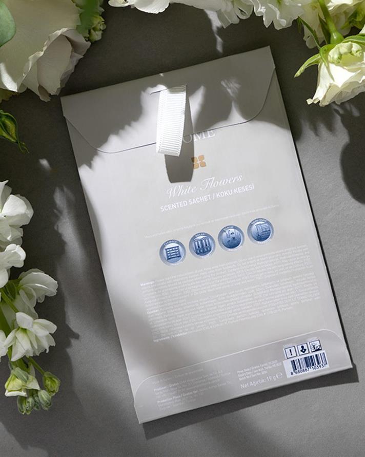 Saculet parfumat, White Flowers, 19 gr, bej