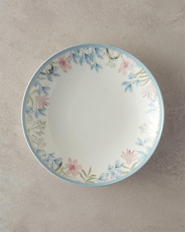 SAIGON PORȚELAN SERVICIU DE MASĂ 24 PARÇA 6 KIŞILIK ALBASTRU-ROZ