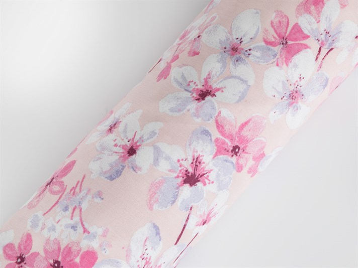 Sakura Joy Cu Bumbac Double Lenjerie De Pat 200x220 cm Culoarea Trandafirului Uscat.
