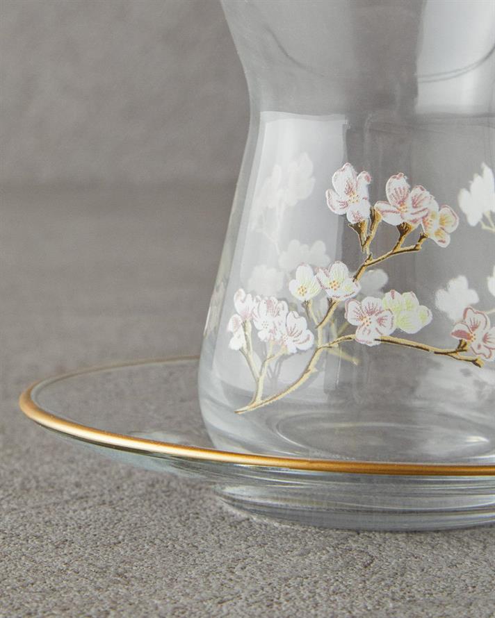 Sakura Sticlă 12 Piese 6 Persoane Serviciu Ceai 132 ml Transparent