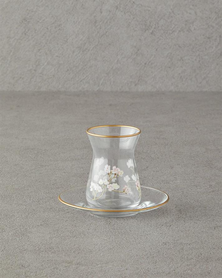 Sakura Sticlă 12 Piese 6 Persoane Serviciu Ceai 132 ml Transparent