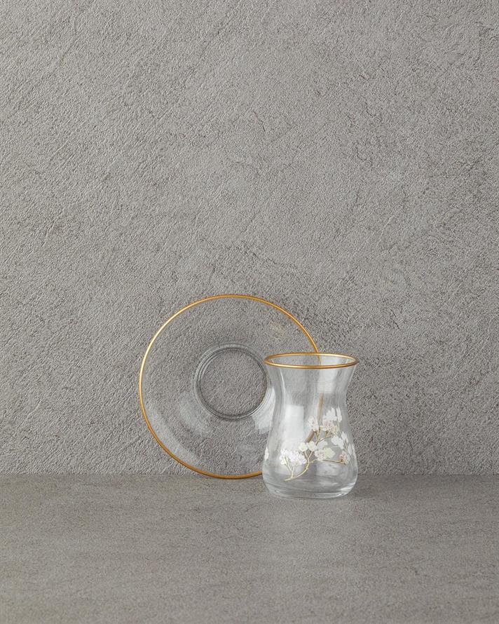 Sakura Sticlă 12 Piese 6 Persoane Serviciu Ceai 132 ml Transparent