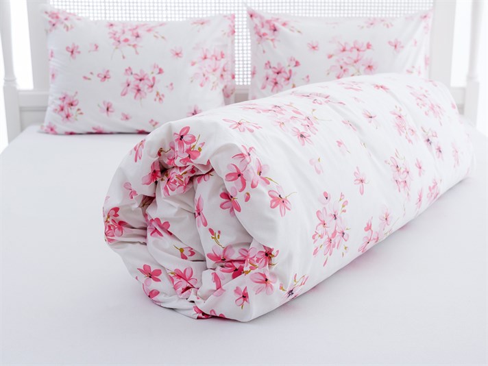 Sakura Cu Bumbac Double Lenjerie De Pat 200x220 cm Roz