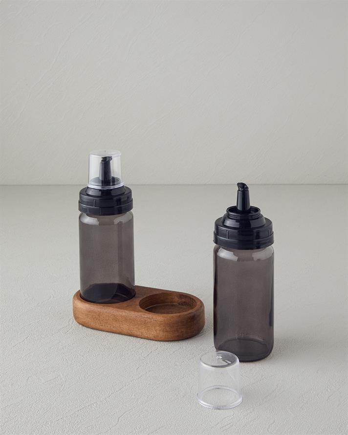 Salyer Sticlă Cu 2 Piese Recipient Ulei - Oțet 245 ml Transparent