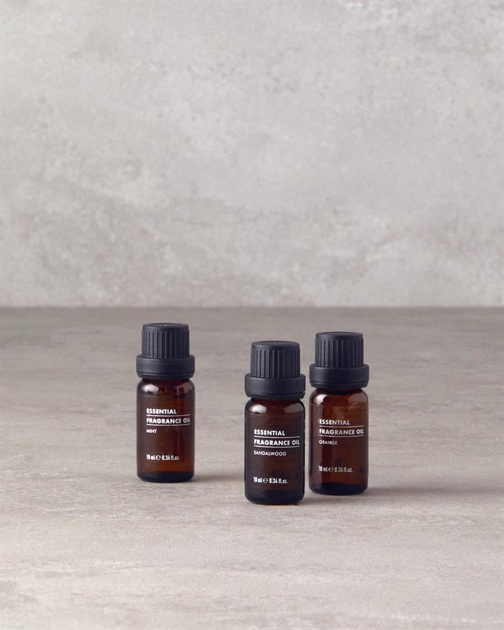 Sandalwood, Mint, Orange Set De 3 Uleiuri Esențiale Chihlimbar