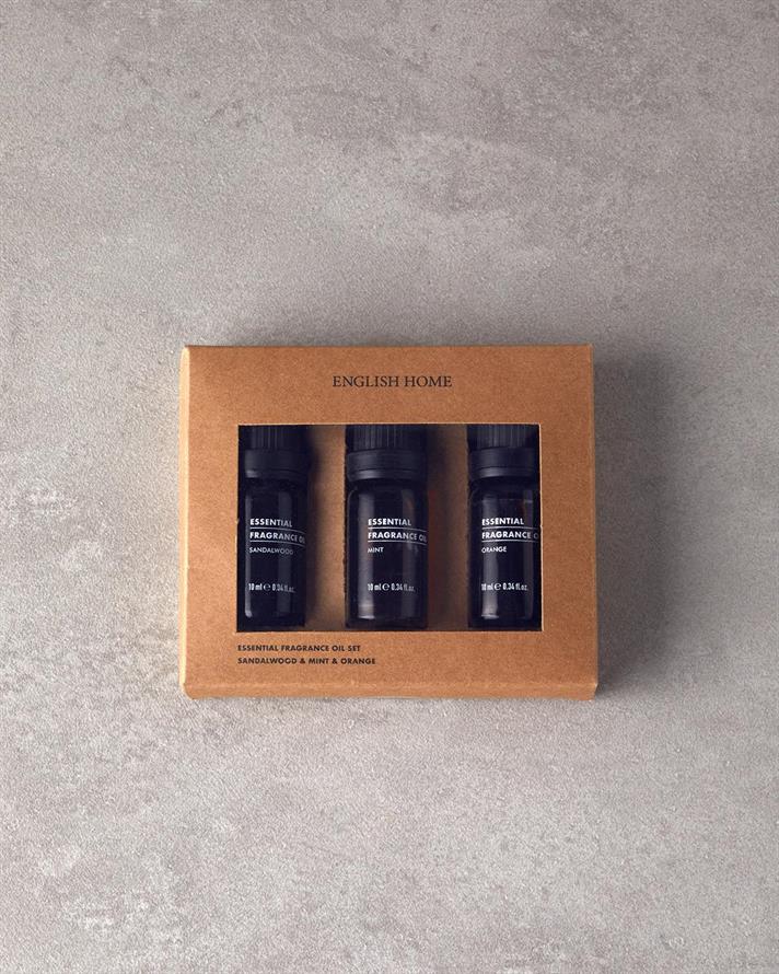 Sandalwood, Mint, Orange Set De 3 Uleiuri Esențiale Chihlimbar