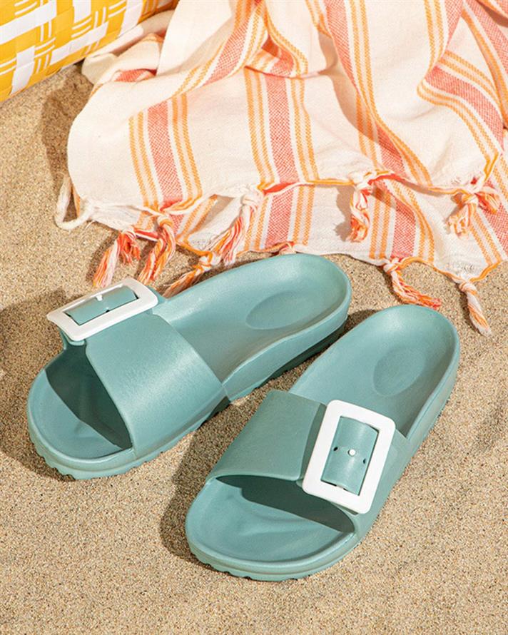 Sandy Women Sandals 36 Dark Green.