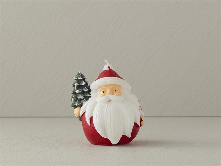 Santa Lumânare , 10 Cm, Gri-Verde