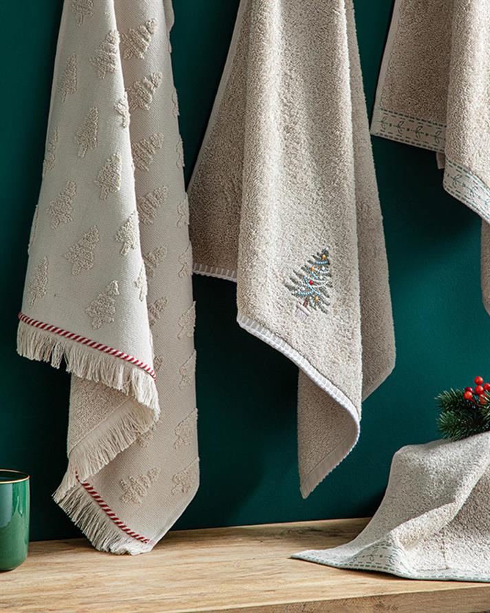 Santa Prosop De Față Șaptesprezece Bucăți, Bumbac, 50*70 Cm, Gri Deschis