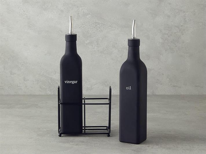 Sarah Glass 2 Set Oil-Vinegar Cup 500 ml Black