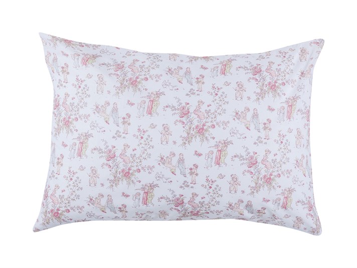 Satul Copiilor Cu Bumbac Cu 2 Piese Față De Pernă 50x70 cm Roz