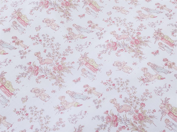 Satul Copiilor Cu Bumbac Single Lenjerie De Pat 160x220 cm Roz
