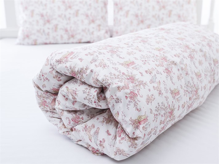 Satul Copiilor Cu Bumbac Single Lenjerie De Pat 160x220 cm Roz