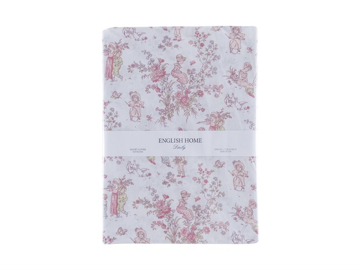 Satul Copiilor Cu Bumbac Single Lenjerie De Pat 160x220 cm Roz