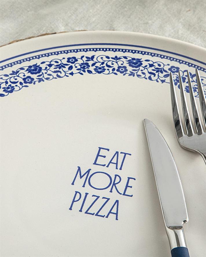 Savory Ceramic Pizza Plate 32 cm Blue
