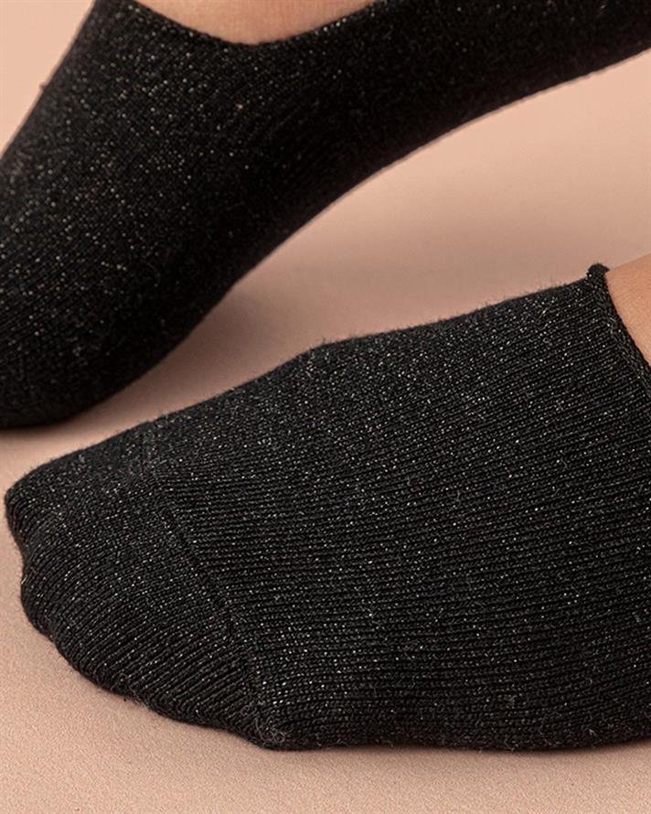 Sparkle Silvery Women Ballet Socks 36-40 Black