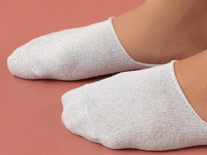 Sparkle Silvery Women Ballet Socks 36-40 Silver