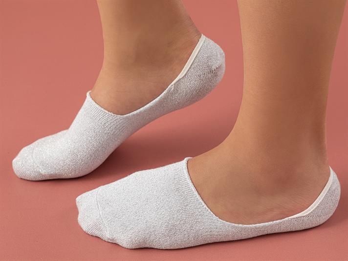 Sparkle Silvery Women Ballet Socks 36-40 Silver