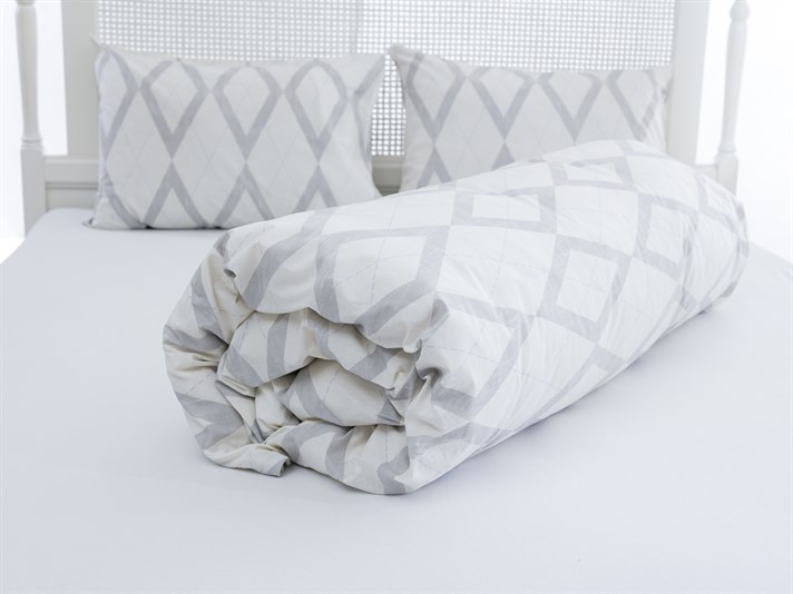 scandinav Cu Bumbac Double Lenjerie De Pat 200x220 cm Albastru