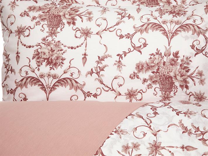 Scarlet TR Bumbac Single Set Lenjerie De Pat 160x220 cm Culoarea Trandafirului Uscat.