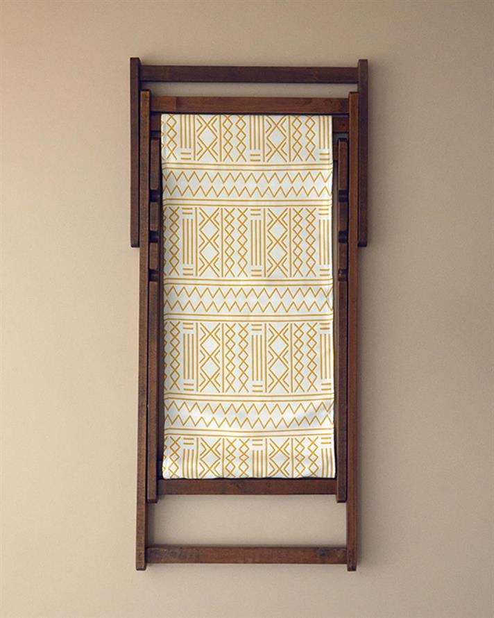 Scaun de plajă pliabil, Alessa, lemn, 60x120 cm, alb