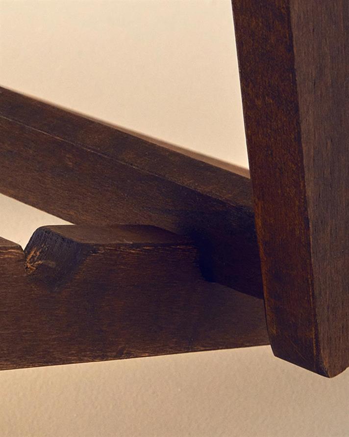 Scaun de plajă pliabil, Alessa, lemn, 60x120 cm, galben