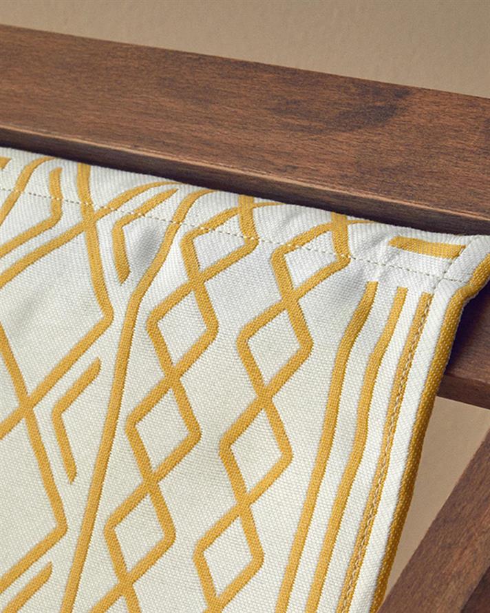 Scaun de plajă pliabil, Alessa, lemn, 60x120 cm, alb